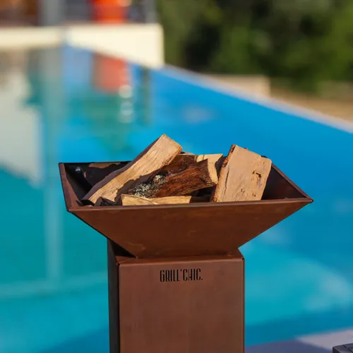 Bol à feu Auvergnat Carré Acier CORTEN - GRILL CHIC