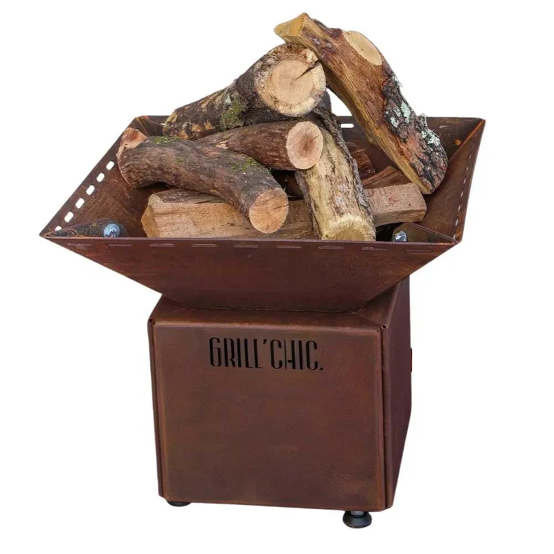 Bol à feu mini Cévenol Carré Acier CORTEN - GRILL CHIC