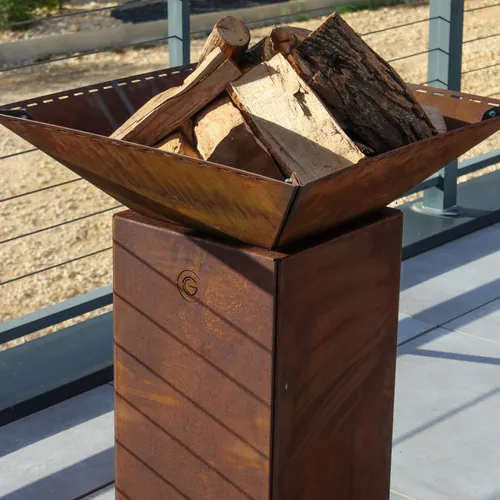Bol à feu Cévenol Carré Acier CORTEN - GRILL CHIC