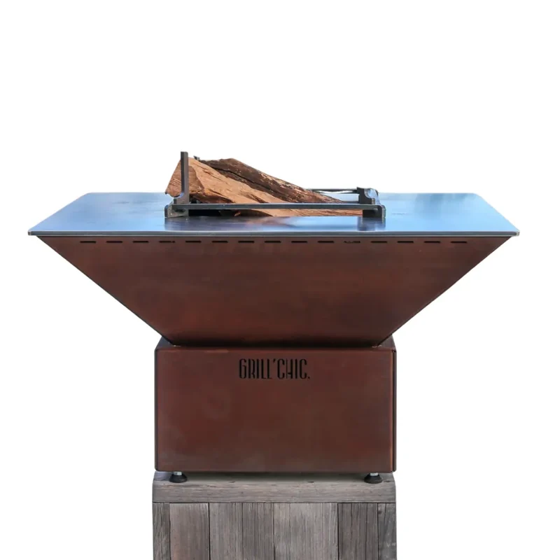 Brasero Mini Cévenol Carré Acier CORTEN - GRILL CHIC