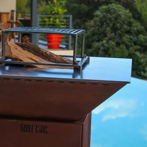 Brasero Mini Cévenol Carré Acier CORTEN - GRILL CHIC