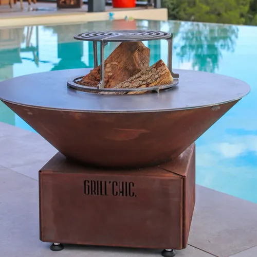 Brasero Mini Cévenol Rond Acier CORTEN - GRILL CHIC