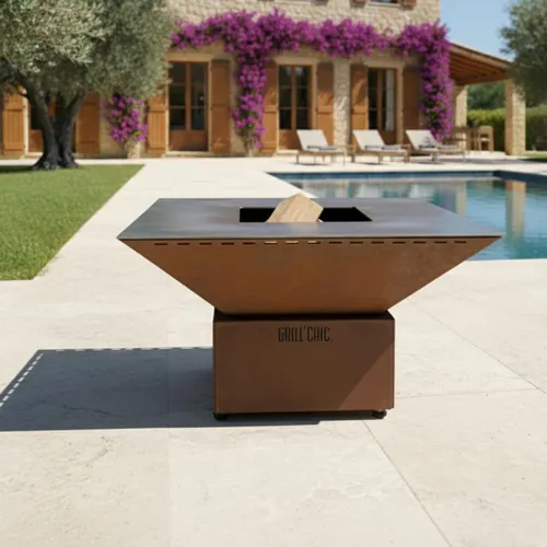 Braséro Cévenol Pool Acier CORTEN - GRILL CHIC