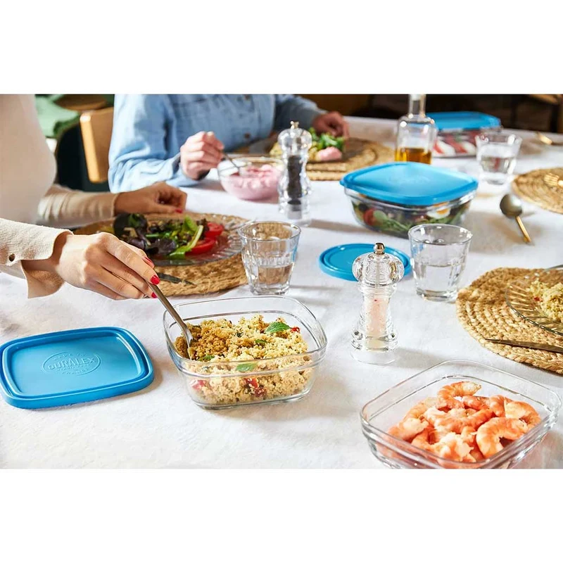 Lot de 3 boites conservation verre rectangulaires Freshbox - DURALEX