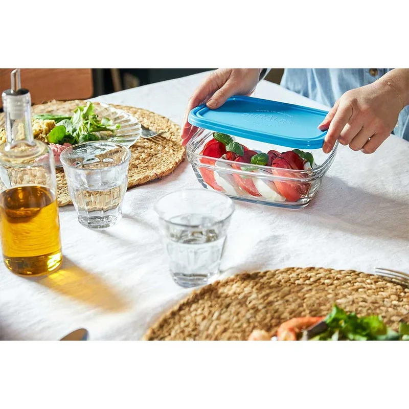 Lot de 3 boites conservation verre carrées Freshbox - DURALEX