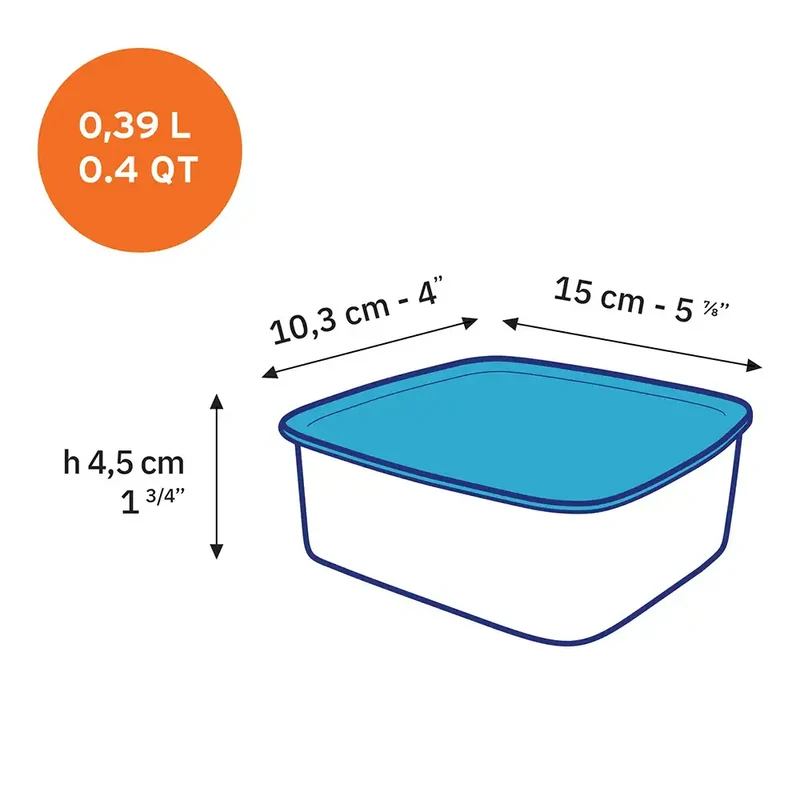 Lot de 3 boites conservation verre rectangulaires Freshbox - DURALEX