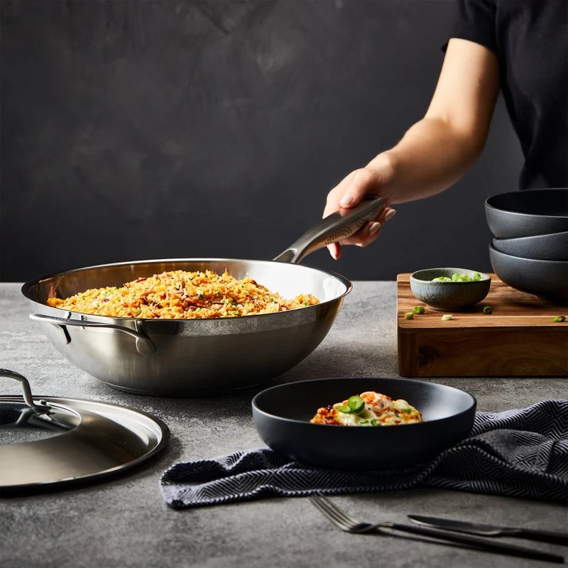 Wok avec couvercle iD3® SS 5 L – Cuisine::pro®