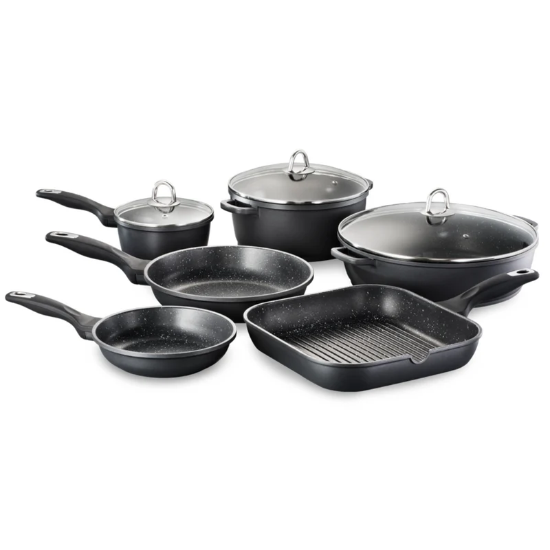 Batterie de cuisine 9 pièces GRANITE - Cuisine::pro®