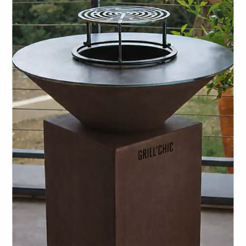 Brasero Cévenol Rond CORTEN 74 x 90 cm - GRILL CHIC