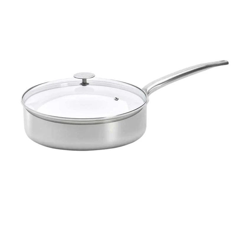 Sauteuse droite Alchimy Inox avec couvercle - de BUYER
