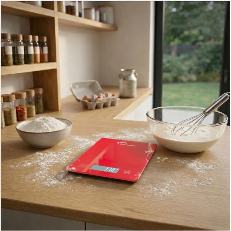 Bundle, Crêpière First Rouge & Balance culinaire Starty Rouge