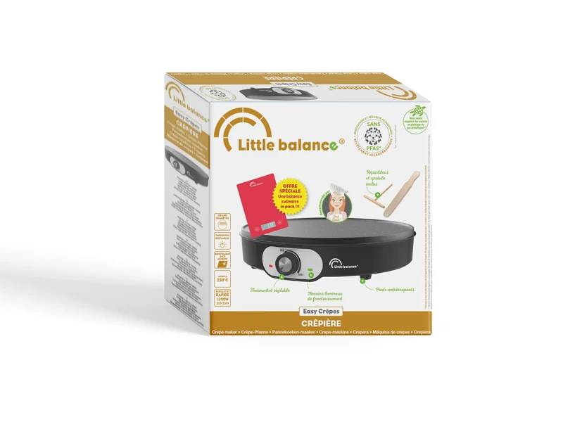 Bundle, Crêpière First Rouge & Balance culinaire Starty Rouge