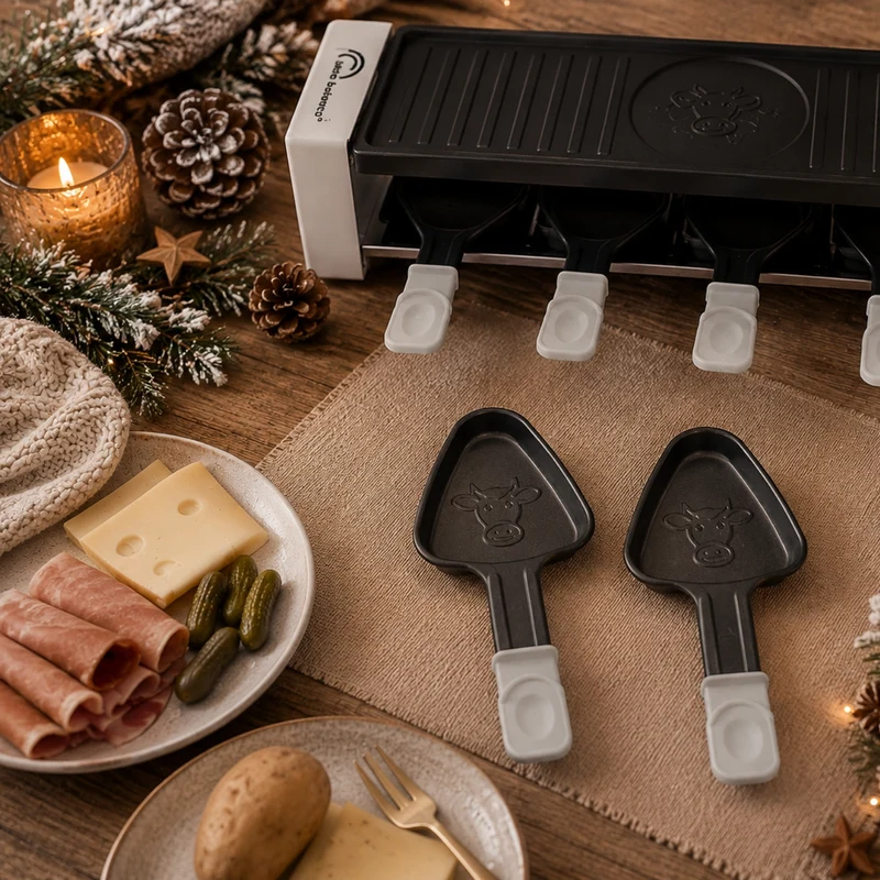 Lot de 2 poêlons à raclette universels triangulaires blancs, Les Meuuuh