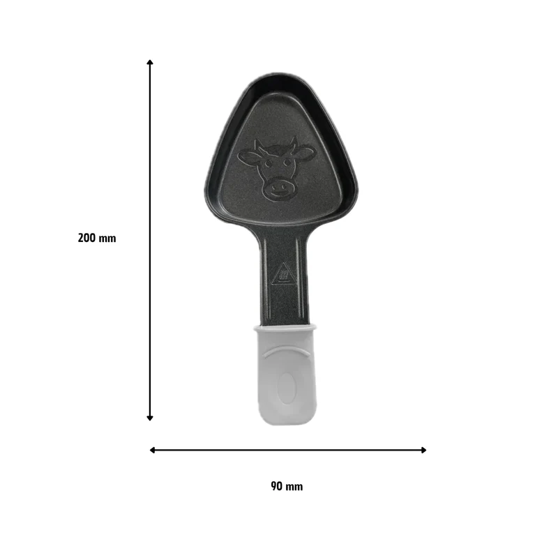 Lot de 2 poêlons à raclette universels triangulaires blancs, Les Meuuuh