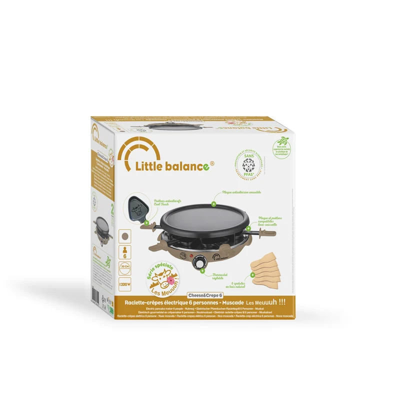 Appareil à raclette, Cheese & Crêpes 6 Meuuuh, Muscade