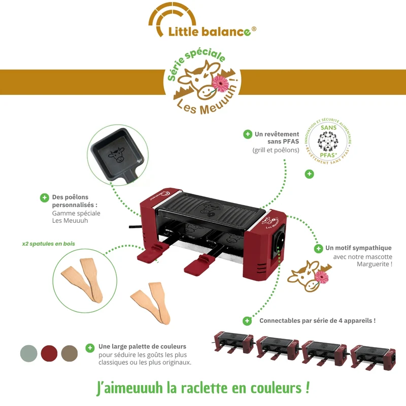 Appareil à raclette, Happy Connect 2 Meuuuh, Piment