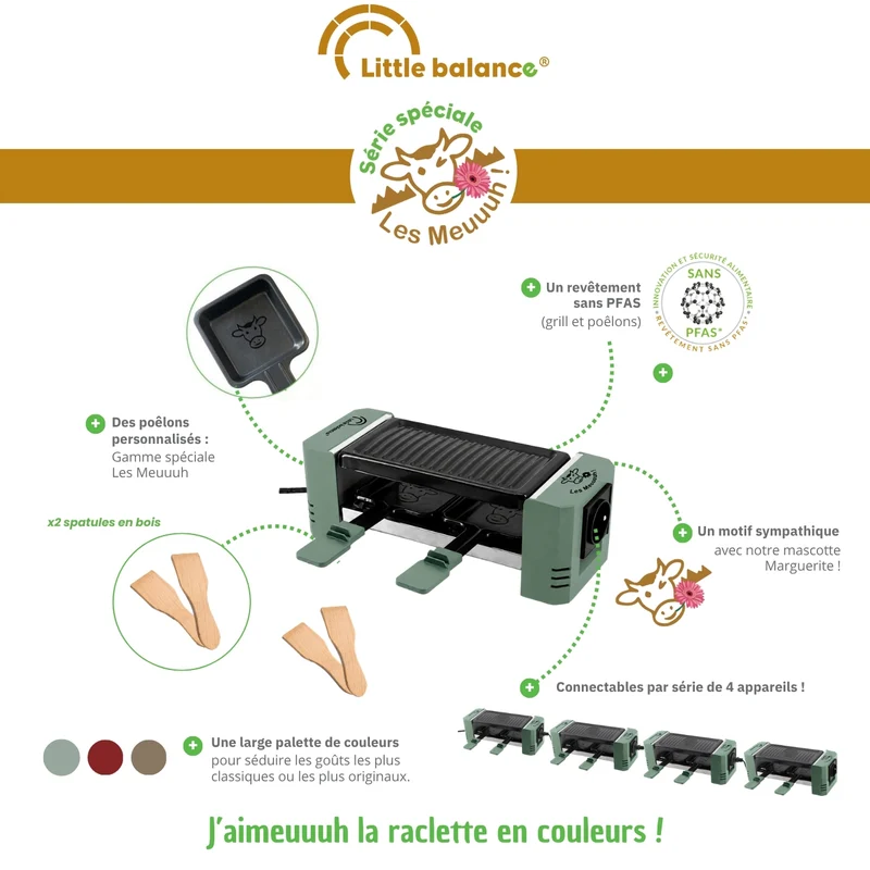 Appareil à raclette, Happy Connect 2 Meuuuh, Sapin