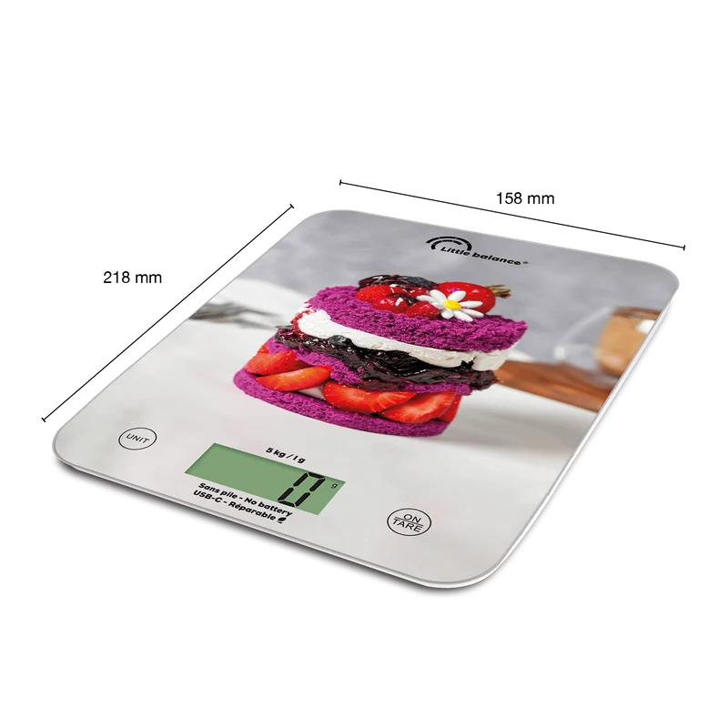Balance de cuisine, Slim Fruitcakes USB, Sans pile