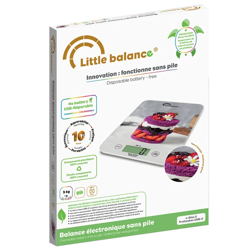 Balance de cuisine, Slim Fruitcakes USB, Sans pile