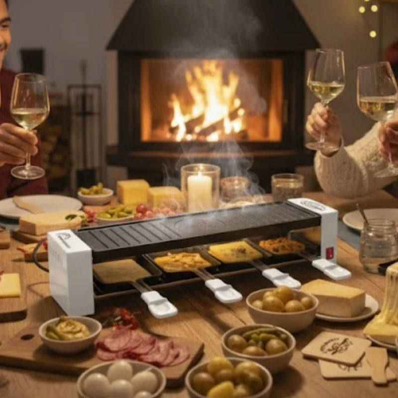 Appareil à raclette, Meuuuh 4, Blanc