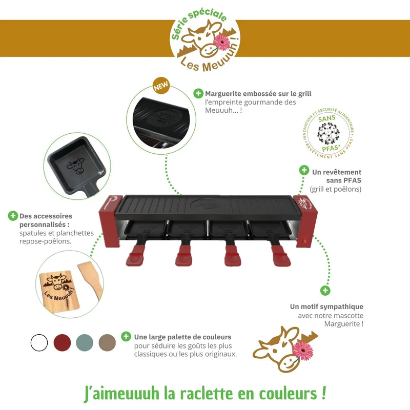 Appareil à raclette, Meuuuh 4, Piment