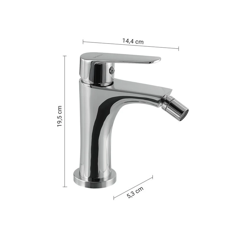 Miscelatore bidet Como cromato 19,5 x 5,3 x 14,4 cm