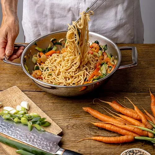 Wok Inox Castel'Pro anses fixes - CRISTEL
