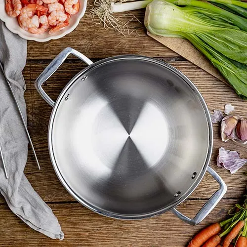 Wok Inox Castel'Pro anses fixes - CRISTEL