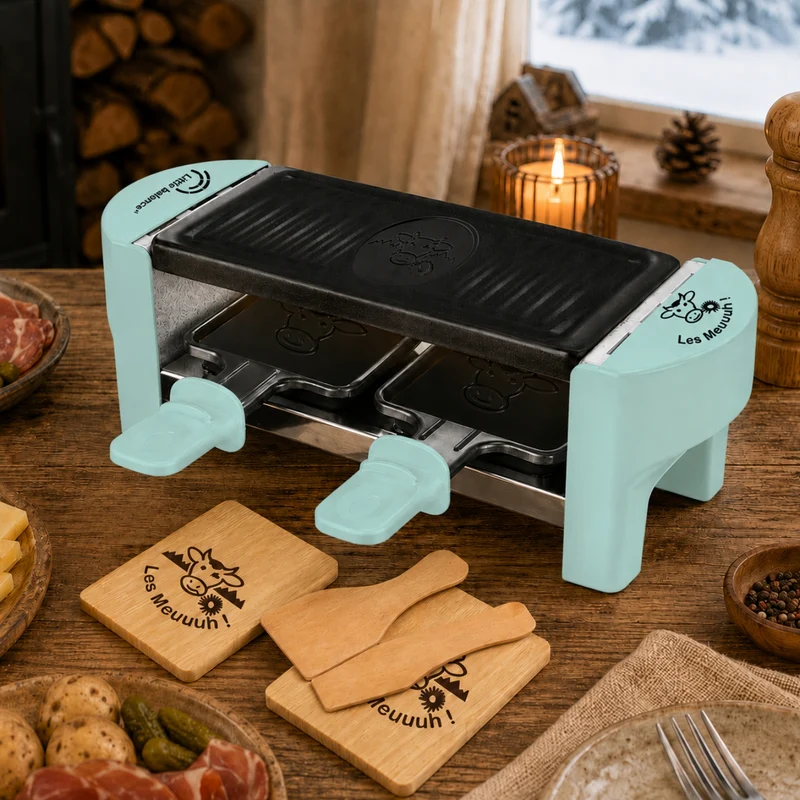 Appareil à Raclette, Meuuuh Duo, Vert d'eau