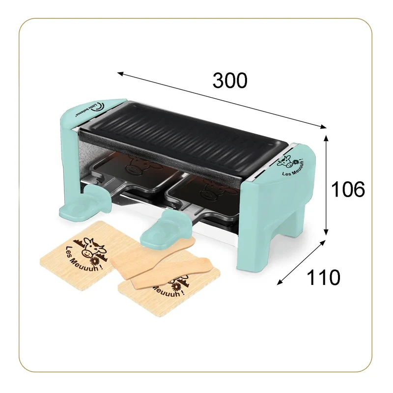 Appareil à Raclette, Meuuuh Duo, Vert d'eau