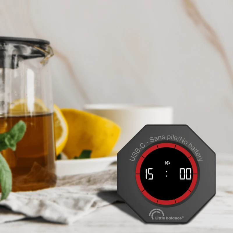 Minuteur, Little Time Octo 90, USB-C Sans pile