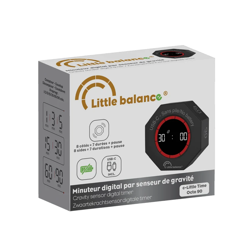 Minuteur, Little Time Octo 90, USB-C Sans pile