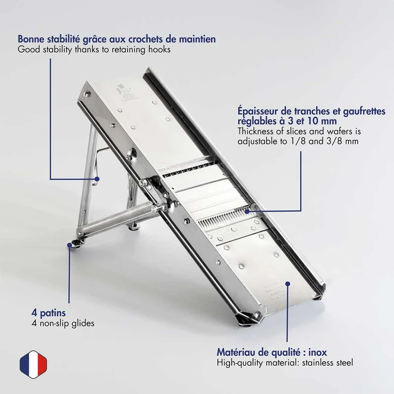 Mandoline inox professionnelle 38 lames - LOUIS TELLIER