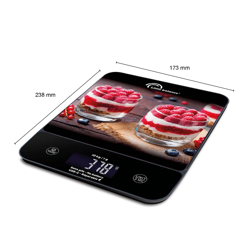 Balance de cuisine, Happy Genius 10 Cheesecakes USB, Sans pile
