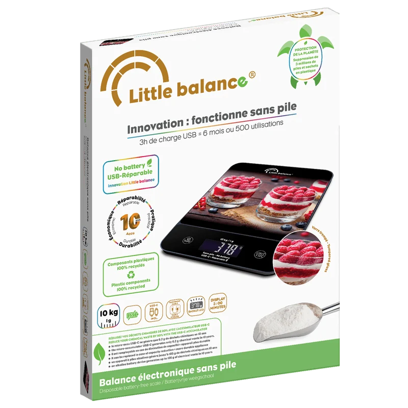 Balance de cuisine, Happy Genius 10 Cheesecakes USB, Sans pile