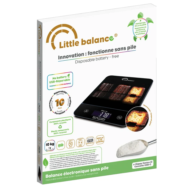 Balance de cuisine, Happy Genius 10 Cannelés USB, Sans pile