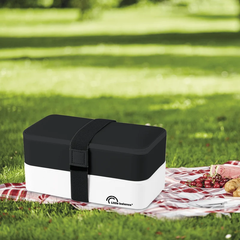Lunchbox, 2 étages 1200ml Noir & Blanc