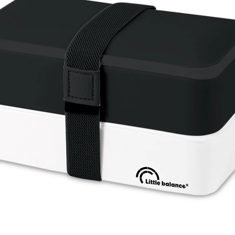 Lunchbox, 2 étages 1200ml Noir & Blanc