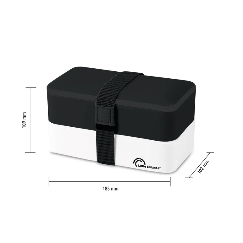Lunchbox, 2 étages 1200ml Noir & Blanc