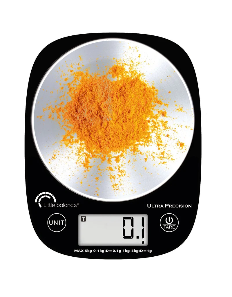 Balance de cuisine Pro Inox 5.1 Ultraprécision Noire, Sans pile USB, Avec bol