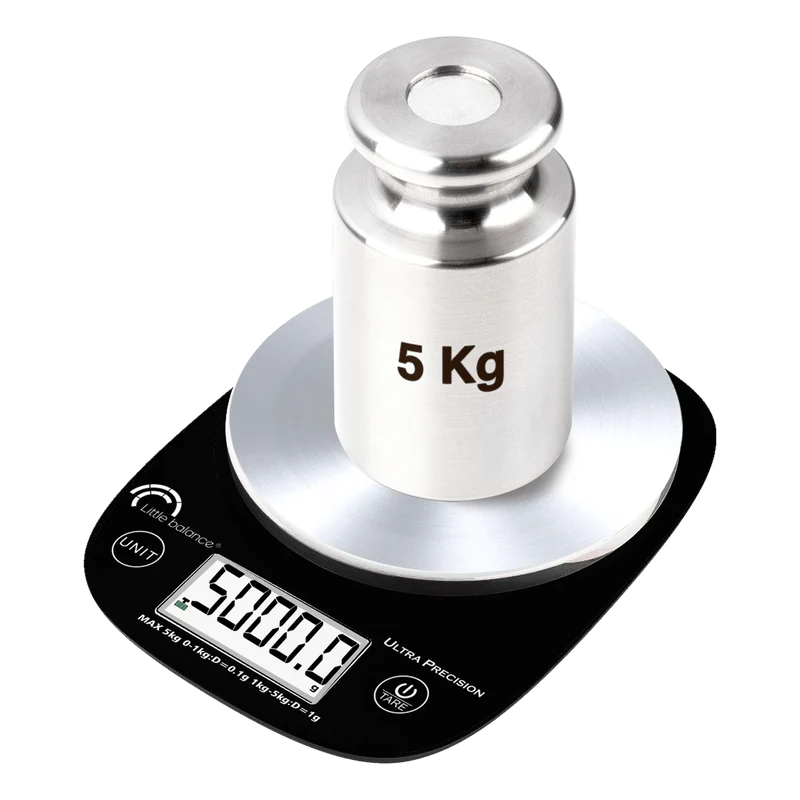Balance de cuisine Pro Inox 5.1 Ultraprécision Noire, Sans pile USB, Avec bol