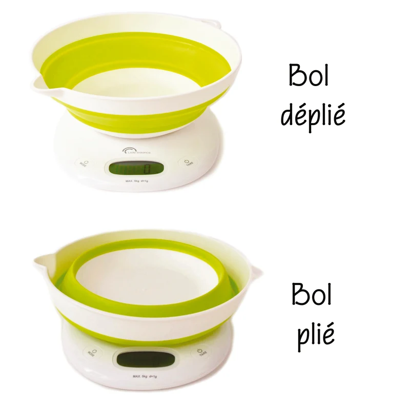 Balance de cuisine avec bol pliable, Bol 'Up
