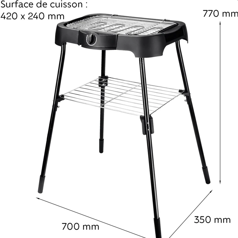 BBQ Electrique, avec pieds, Garden Max