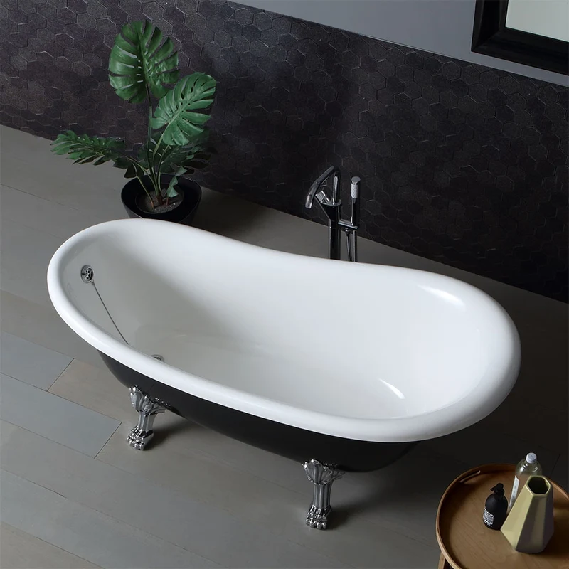 Baignoire classique noir et blanc