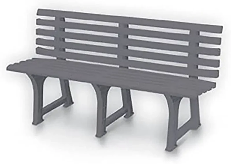 Banquette Isotta 3 places 147x51x75h cm gris tourterelle