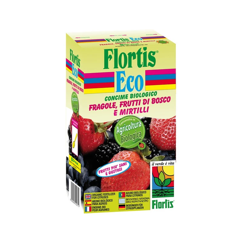 Engrais organique pour fraises, baies et myrtilles Flortis Bio 1000 mg