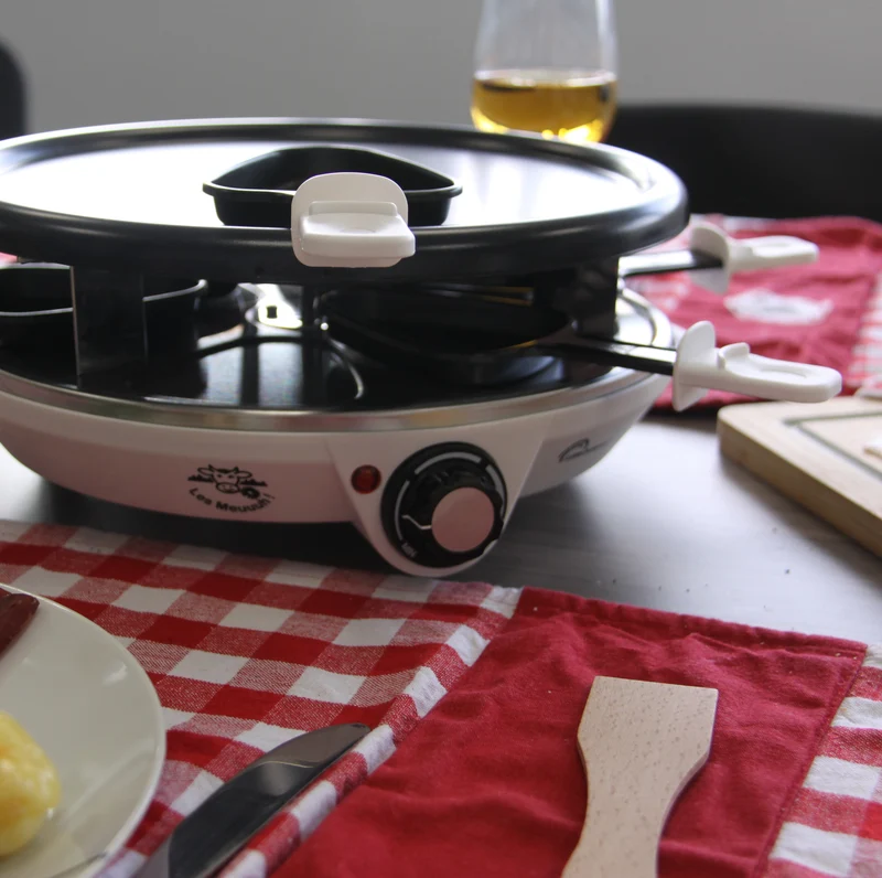Appareil à Raclette, Cheese & Crêpes 6 Meuuuh, Blanc