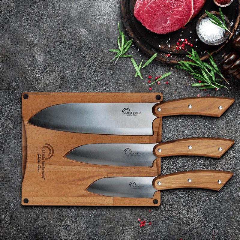 Planche 3 couteaux SANTOKU