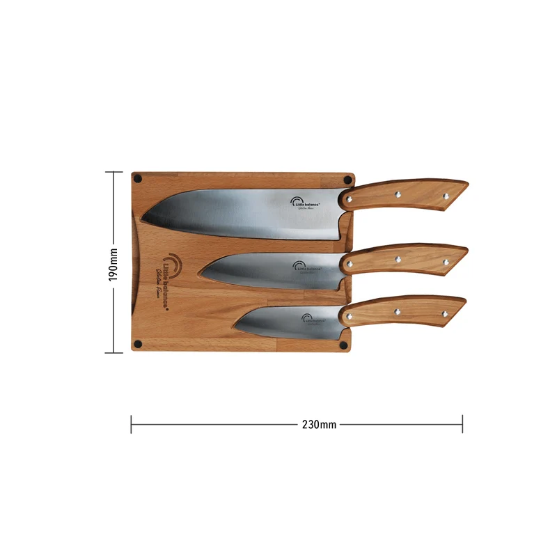 Planche 3 couteaux SANTOKU