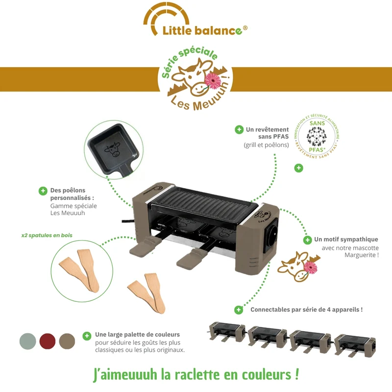 Appareil à raclette, Happy Connect 2 Meuuuh, Muscade